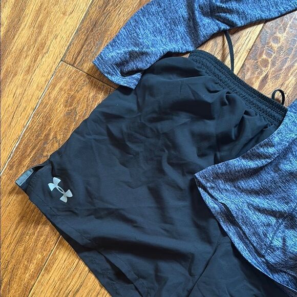 Under Armour Blue Pullover and Black Shorts Set - Picture 4 of 13